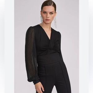 NWT Generation Love ROMI CRYSTAL TOP XS Black